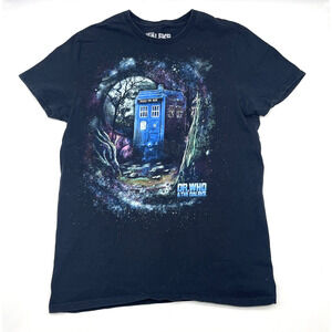 Dr. Who and the Daleks Full Moon Stars Tardis Graphic Print T-shirt Men's M